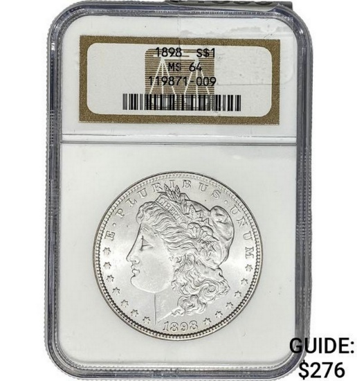 1898 Morgan Dollar NGC MS64 SILVER