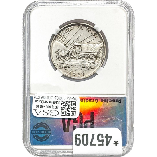 1926-S Oregon Trail Half Dollar PGA MS65