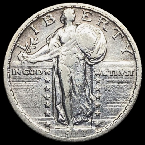 1917 T2 Standing Liberty Quarter CLOSELY UNCIRCUL