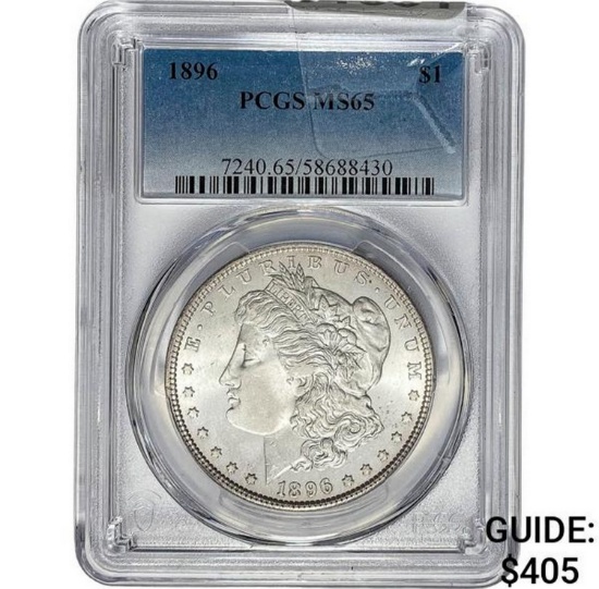 1896 Morgan Dollar PCGS MS65 SILVER