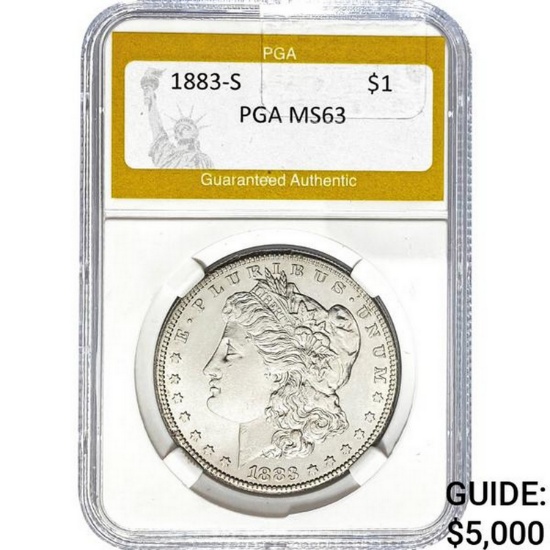 1883-S Morgan Dollar PGA MS63