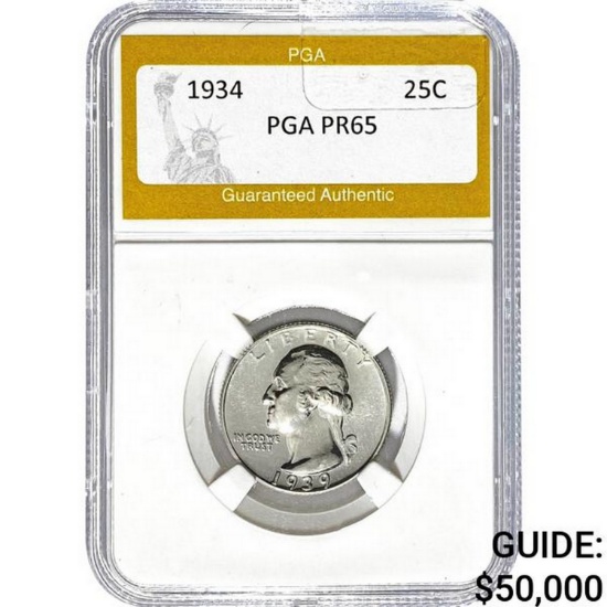 1934 Washington Quarter PGA PR65