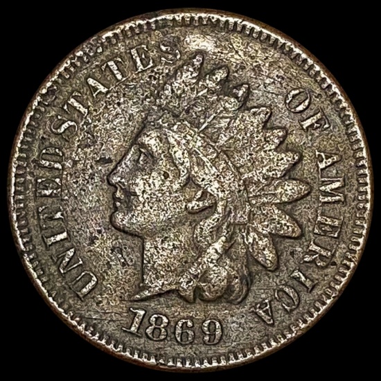 1869 Indian Head Cent NEARLY UNCIRCULATED