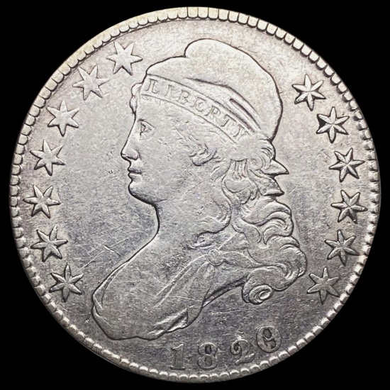 1820/19 Curl Base Capped Bust Half Dollar CIRC LI