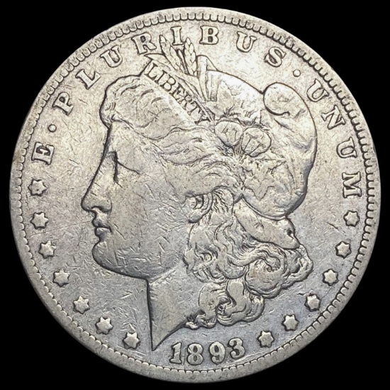 1893-CC Morgan Silver Dollar LIGHTLY CIRCULATED