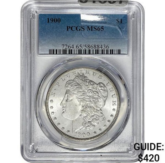1900 Morgan Dollar PCGS MS65 SILVER