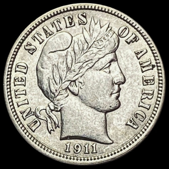 1911 Barber Dime NEARLY UNCIRCULATED