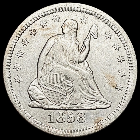 1856-O Seated Liberty Quarter NEARLY UNCIRCULATED