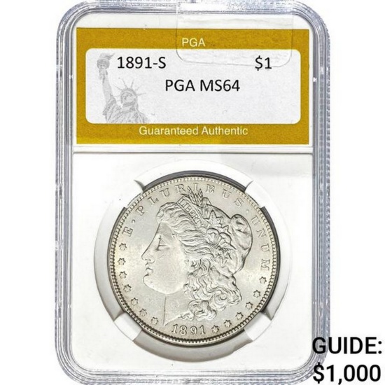 1891-S Morgan Dollar PGA MS64