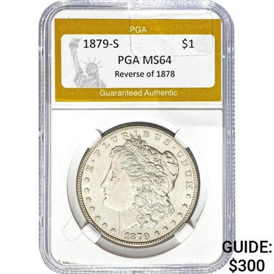 1879-S Rev 78 Morgan Dollar PGA MS64