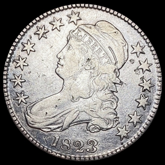 1823 Capped Bust Half Dollar LIGHTLY CIRCULATED