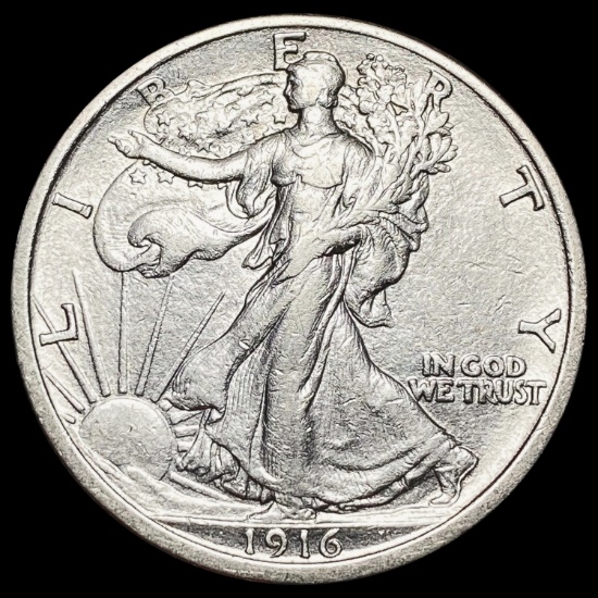 1916 Walking Liberty Half Dollar CLOSELY UNCIRCUL