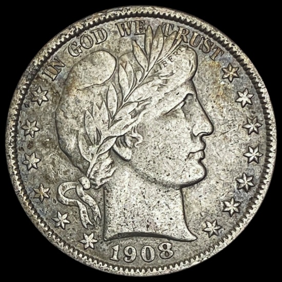 1908 Barber Half Dollar LIGHTLY CIRCULATED