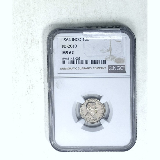 1964 INCO 10C BR-2010 NGC MS62