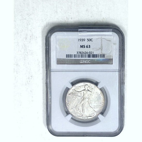 1939 Walking Liberty Half Dollar NGC MS63 SILVER