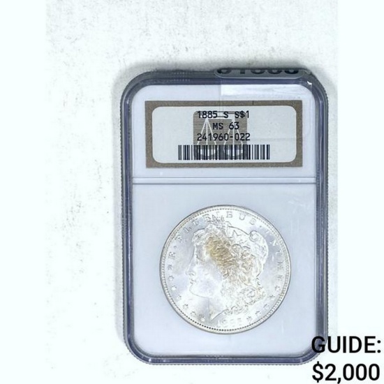 1885-S Morgan Dollar NGC MS63 SILVER