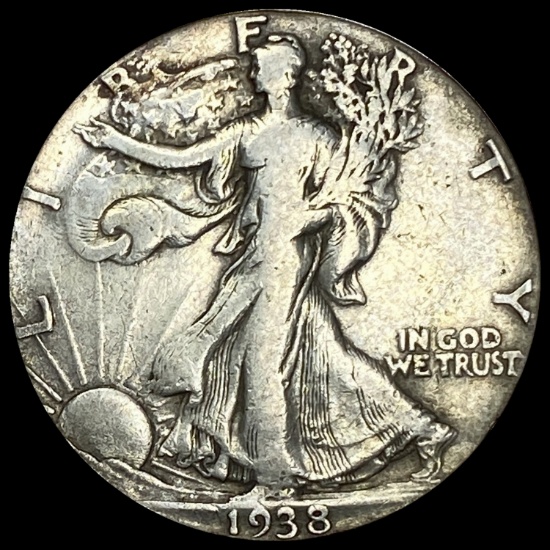 1938-D Walking Liberty Half Dollar LIGHTLY CIRCULATED
