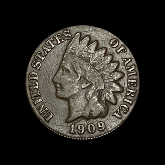 1909-S Indian Head Cent LIGHTLY CIRCULATED