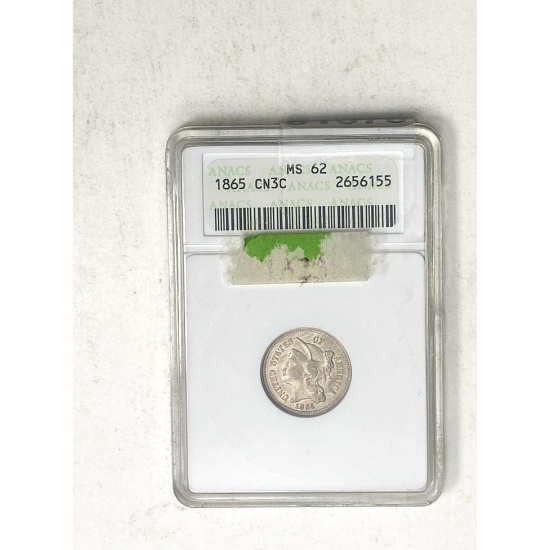 1865 3C ANACS MS62