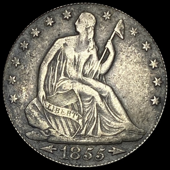 1855-O Seated Liberty Half Dollar LIGHTLY CIRCULATED