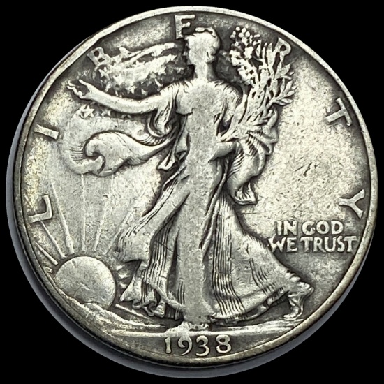 1938-D Walking Liberty Half Dollar LIGHTLY CIRCULATED
