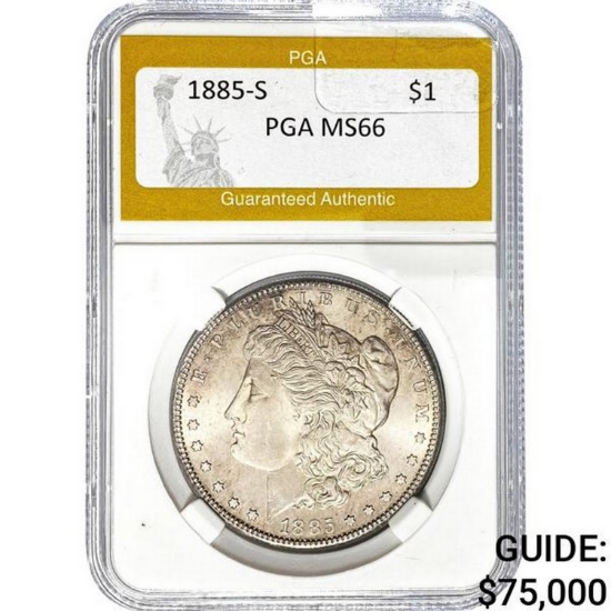 1885-S Morgan Dollar PGA MS66