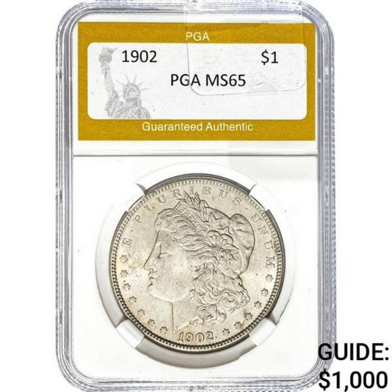 1902 Morgan Dollar PGA MS65 SILVER
