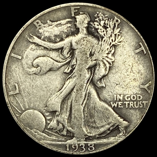 1938-D Walking Liberty Half Dollar LIGHTLY CIRCULATED