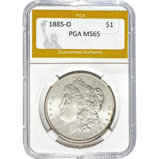 1885-O Morgan Dollar PGA MS65