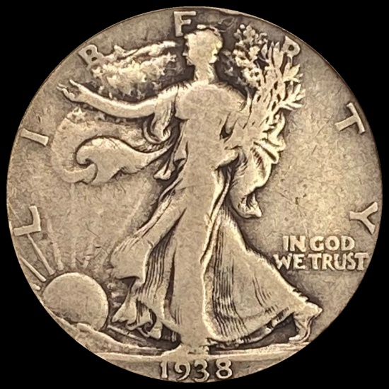 1938-D Walking Liberty Half Dollar LIGHTLY CIRCULATED