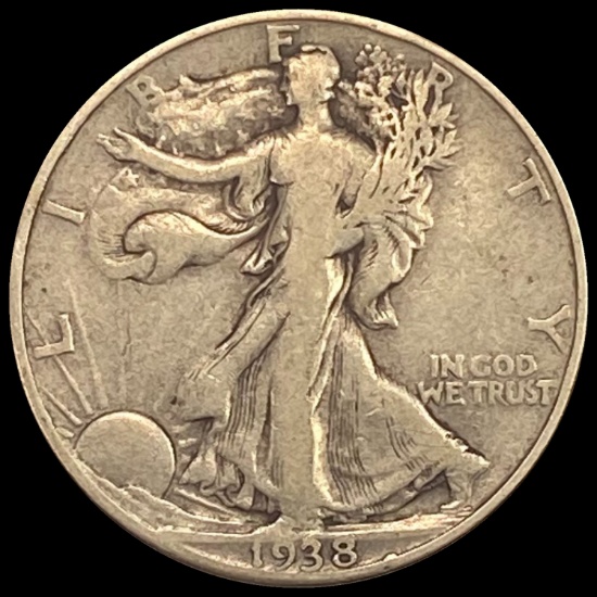 1938-D Walking Liberty Half Dollar LIGHTLY CIRCULATED