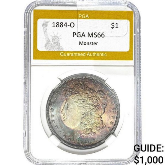 1884-O Morgan Dollar PGA MS66