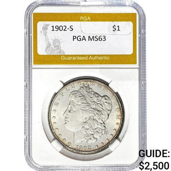 1902-S Morgan Dollar PGA MS63