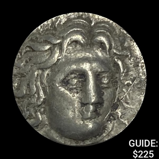 316-305 BC Carian Isles of Rhodes Silver Drachm   NEARLY UNCIRCULATED