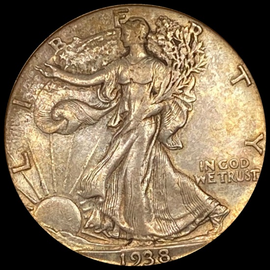 1938-D Walking Liberty Half Dollar ABOUT UNCIRCULATED