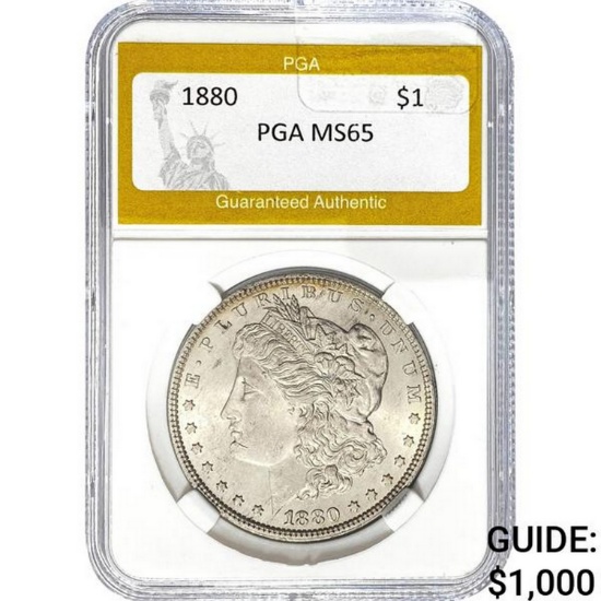 1880 $1 Morgan Dollar PGA MS65