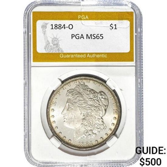1884-O Morgan Dollar PGA MS65