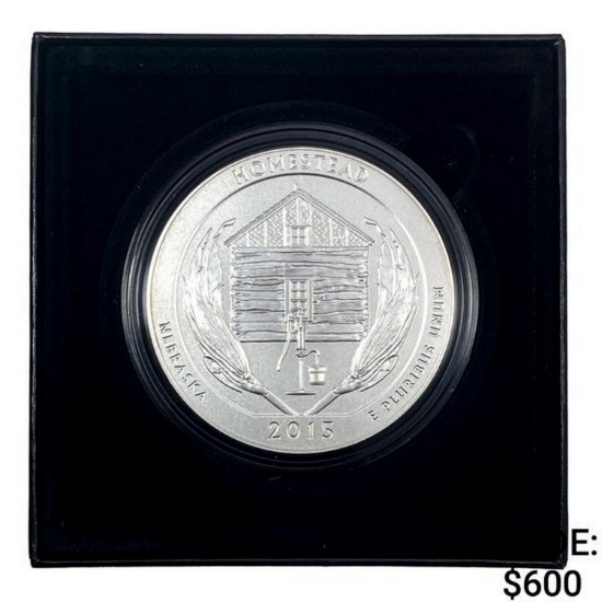 2015 5OZ Silver Unc Coin Nebraska