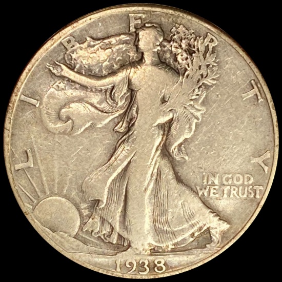 1938-D Walking Liberty Half Dollar LIGHTLY CIRCULATED