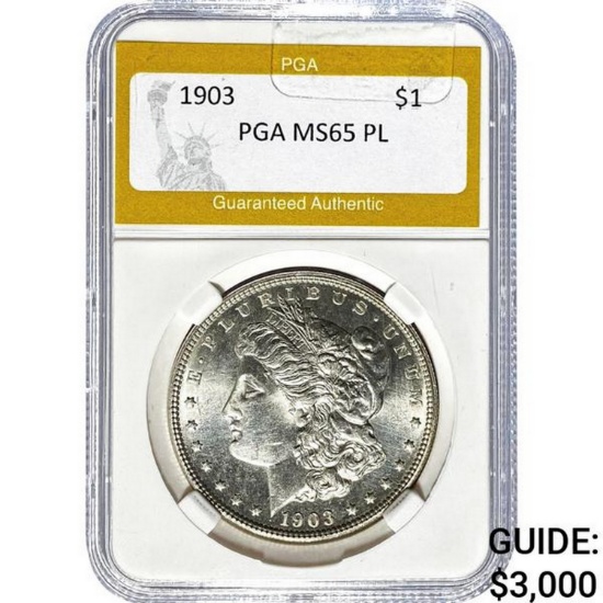 1903 $1 Morgan Dollar PGA MS65 PL