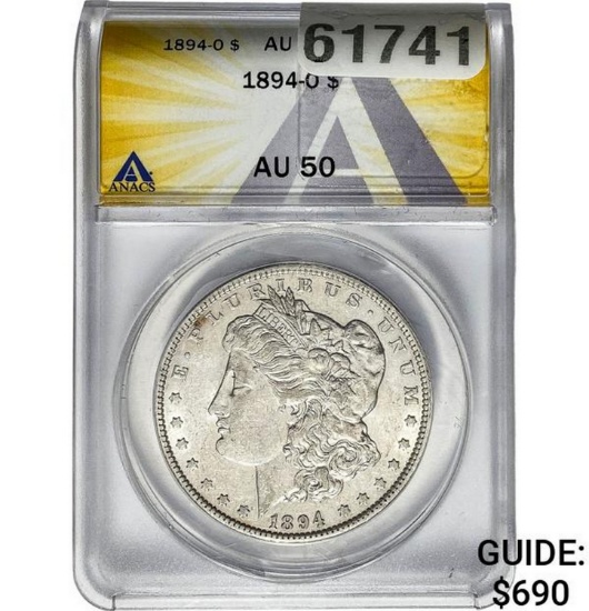 1894-O Morgan Dollar ANACS AU50 SILVER