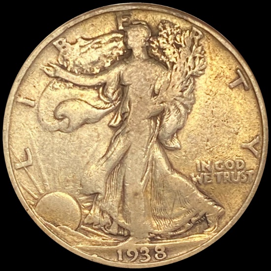 1938-D Walking Liberty Half Dollar LIGHTLY CIRCULATED