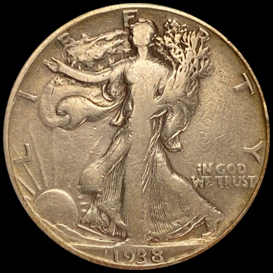 1938-D Walking Liberty Half Dollar LIGHTLY CIRCULATED