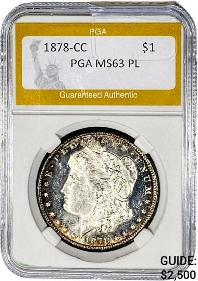 1878-CC Morgan Dollar PGA MS63 PL