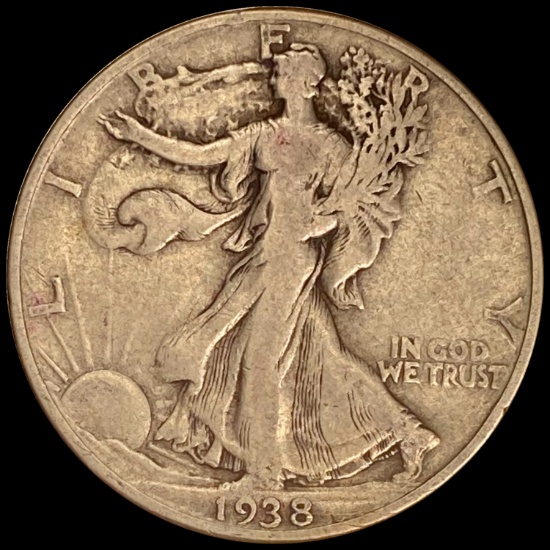 1938-D Walking Liberty Half Dollar LIGHTLY CIRCULATED