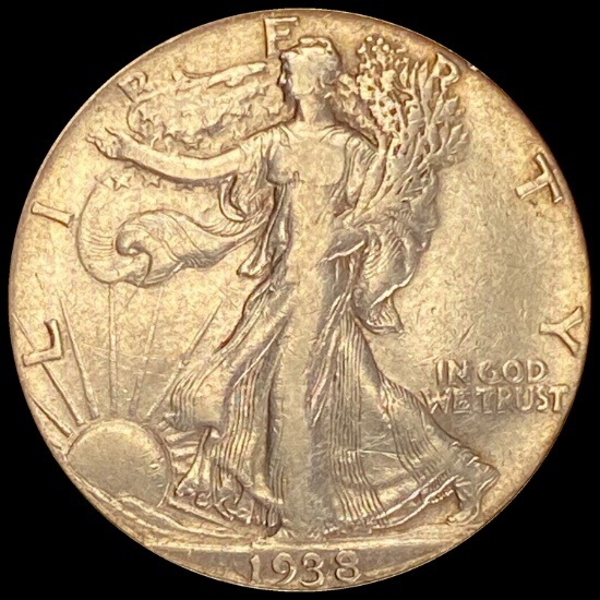 1938-D Walking Liberty Half Dollar LIGHTLY CIRCULATED