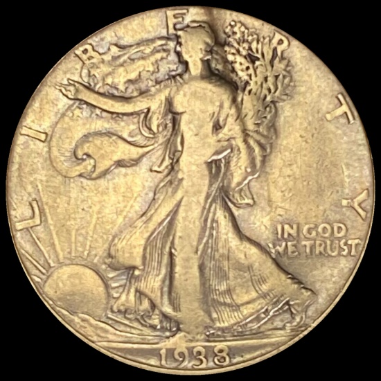 1938-D Walking Liberty Half Dollar LIGHTLY CIRCULATED