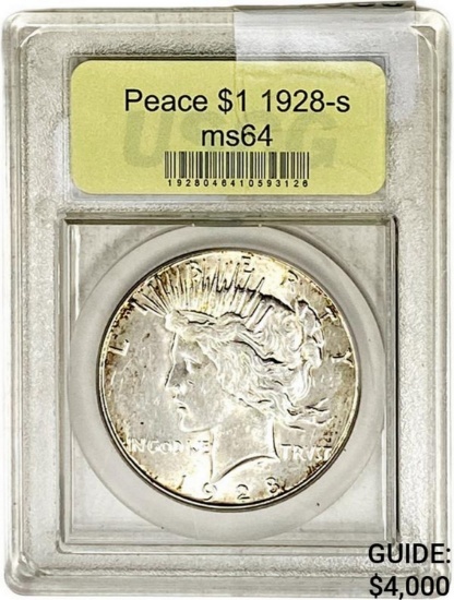 1928-S Peace Dollar ANACS MS64