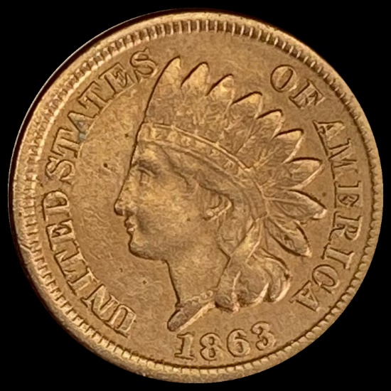 1863 Indian Head Cent CHOICE AU