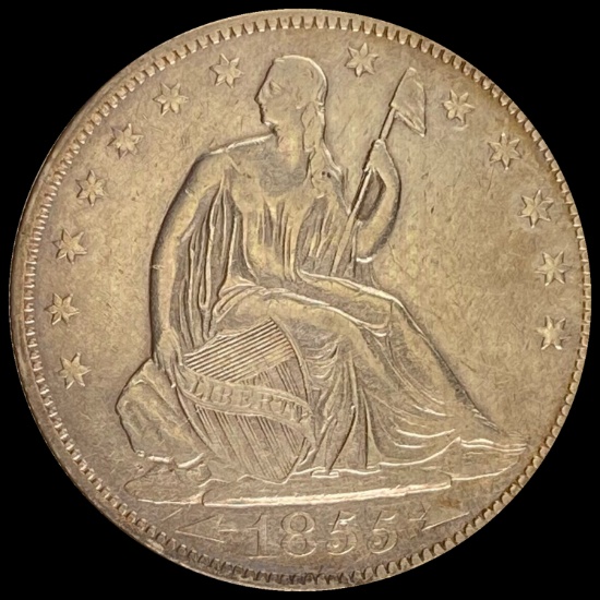 1855 Seated Liberty Half Dollar CLOSELY UNCIRCULATED